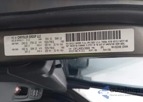 2012 Jeep Liberty Sport из США, поврежденный, VIN 1C4PJLAK8CW168600